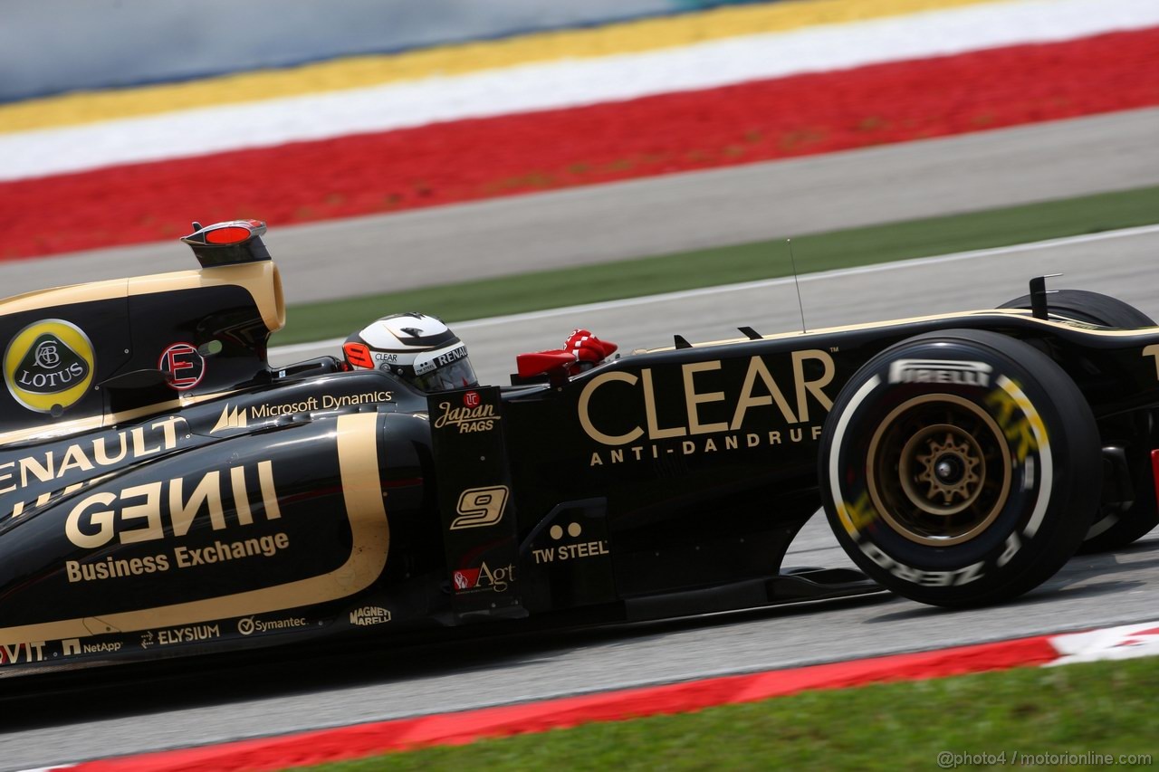 GP MALESIA, 23.03.2012- Prove Libere 2, Kimi Raikkonen (FIN) Lotus F1 Team E20 
