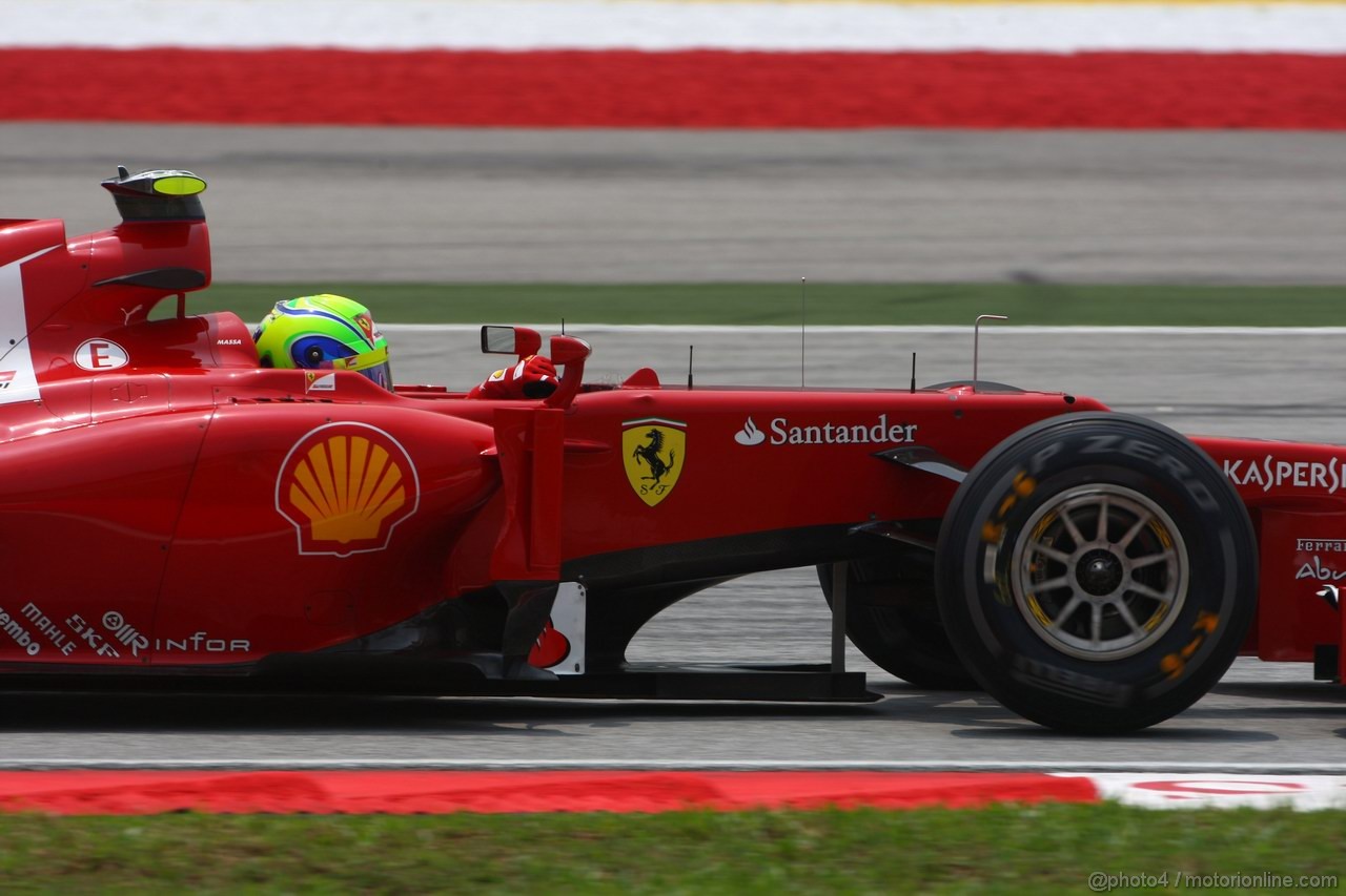 GP MALESIA, 23.03.2012- Prove Libere 2, Felipe Massa (BRA) Ferrari F2012 