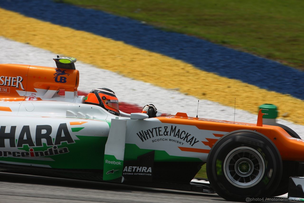 GP MALESIA, 23.03.2012- Prove Libere 2, Nico Hulkenberg (GER) Sahara Force India F1 Team VJM05 
