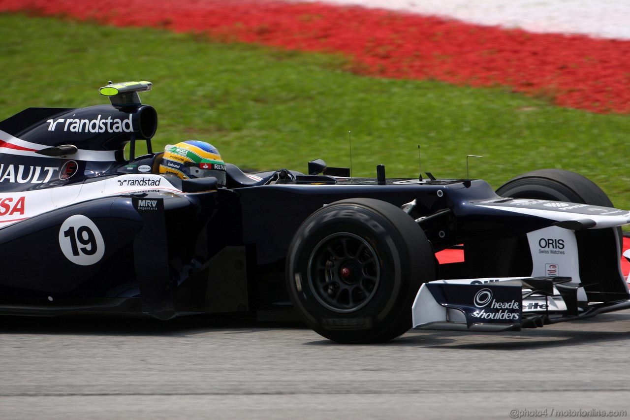 GP MALESIA, 23.03.2012- Prove Libere 2, Bruno Senna (BRA) Williams F1 Team FW34 
