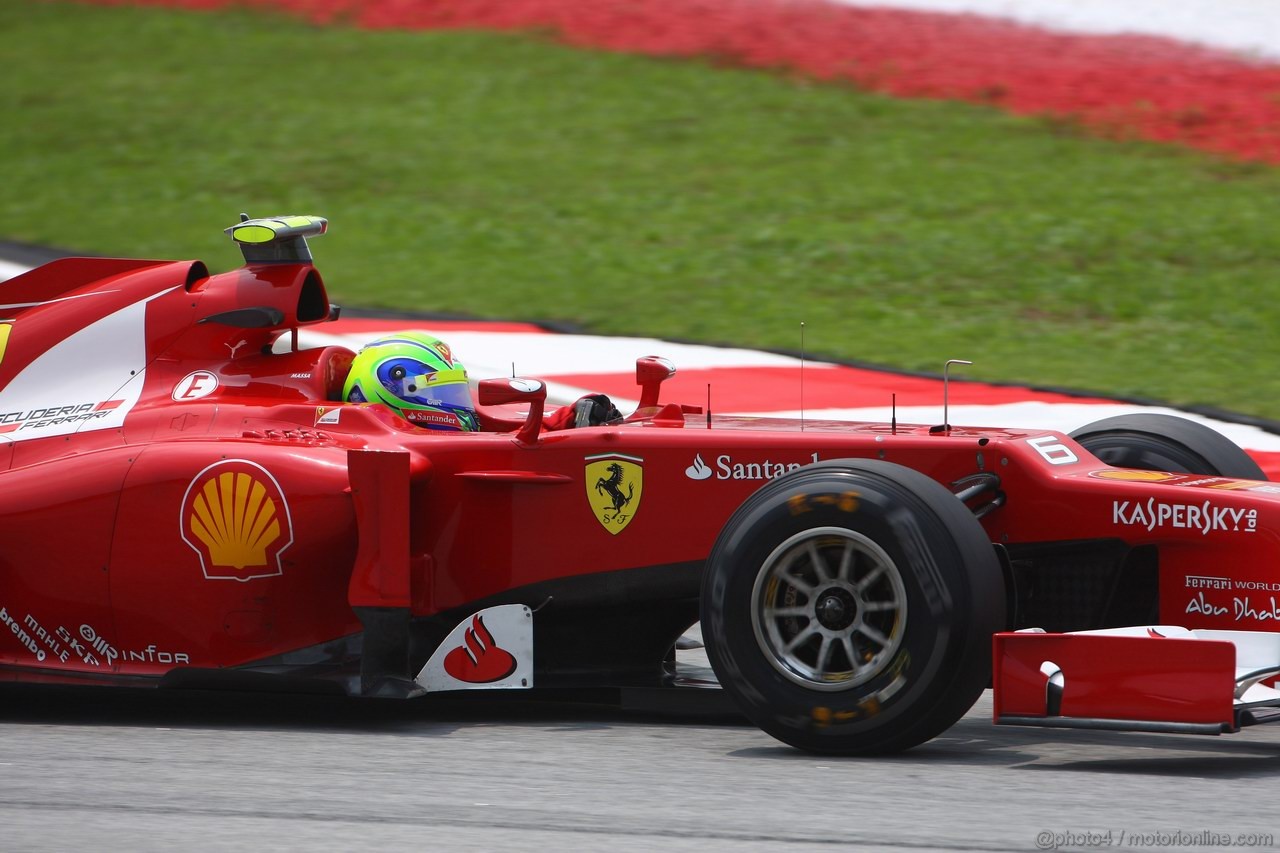 GP MALESIA, 23.03.2012- Prove Libere 2, Felipe Massa (BRA) Ferrari F2012 