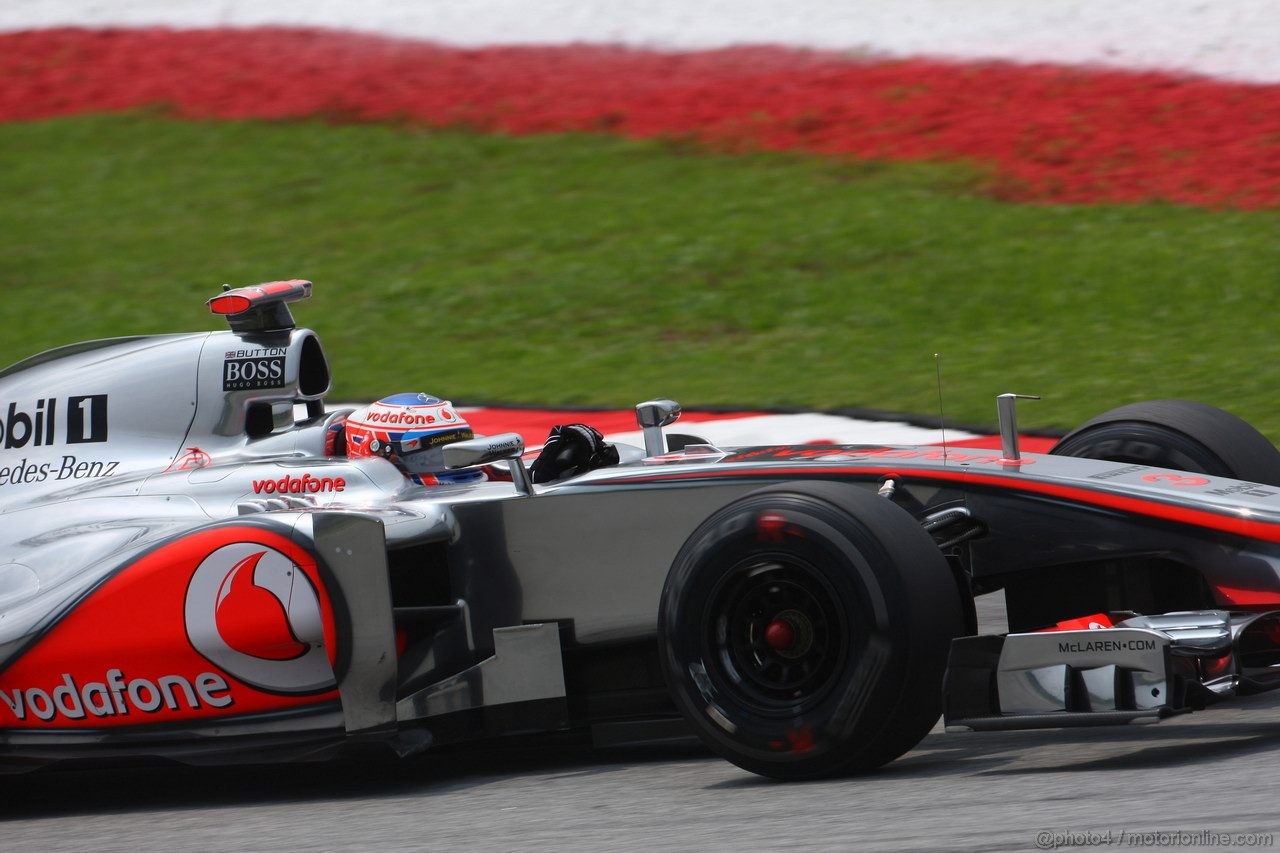 GP MALESIA, 23.03.2012- Prove Libere 2, Jenson Button (GBR) McLaren Mercedes MP4-27 