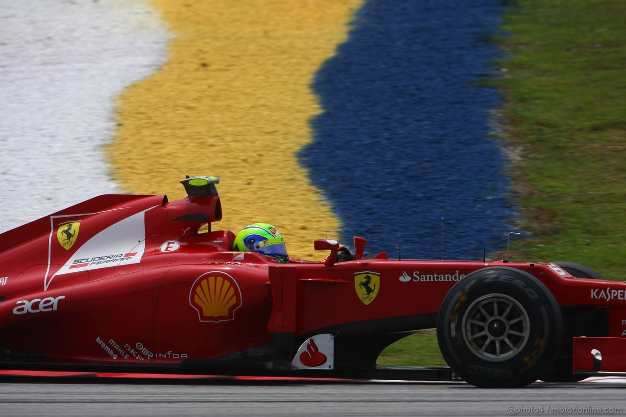 GP MALESIA, 23.03.2012- Prove Libere 2, Felipe Massa (BRA) Ferrari F2012 