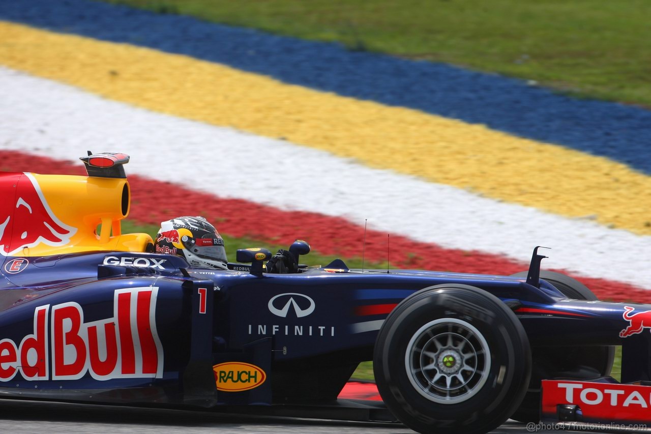 GP MALESIA, 23.03.2012- Prove Libere 2, Sebastian Vettel (GER) Red Bull Racing RB8 