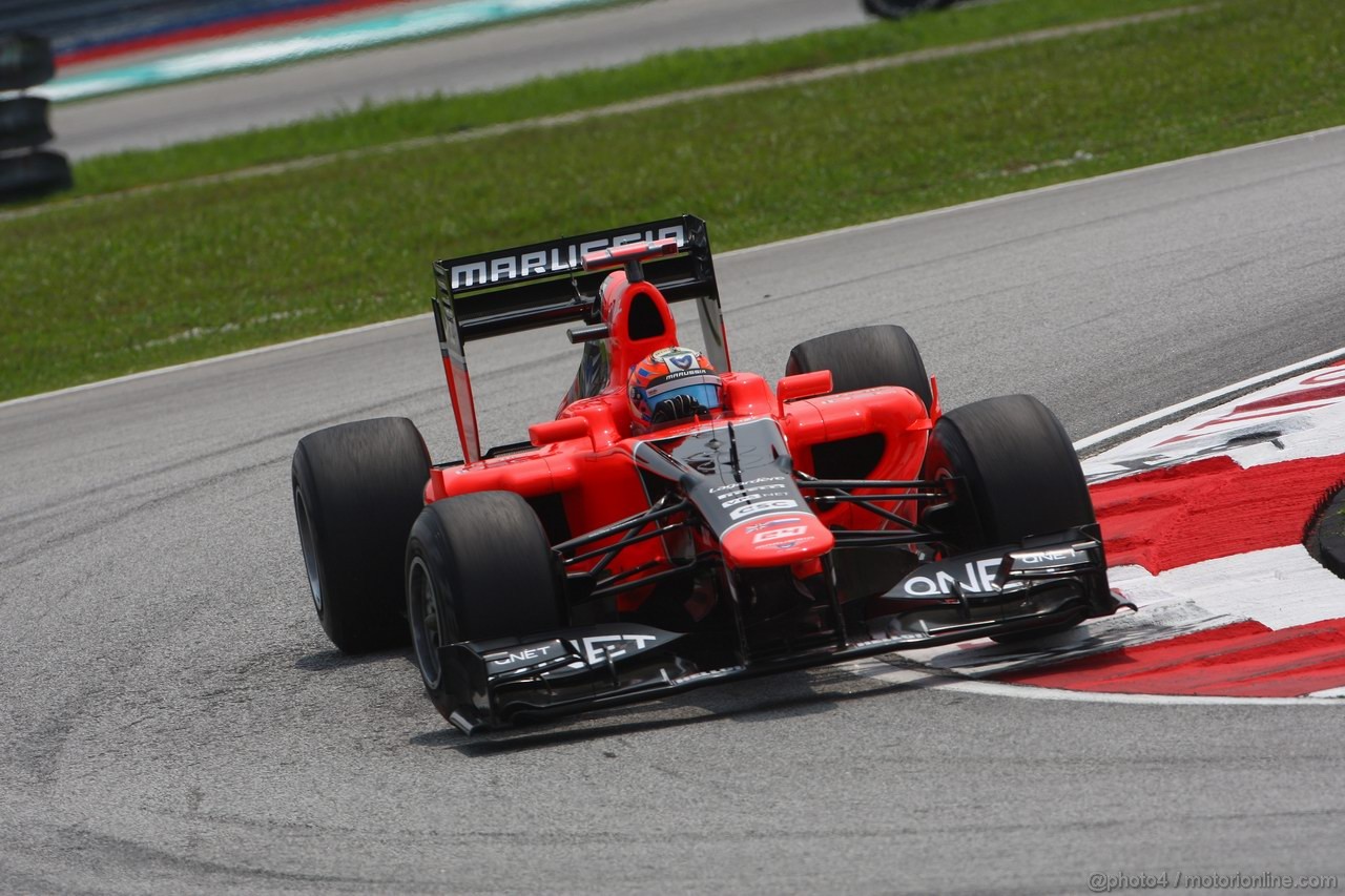 GP MALESIA, 23.03.2012- Prove Libere 2, Timo Glock (GER) Marussia F1 Team MR01 