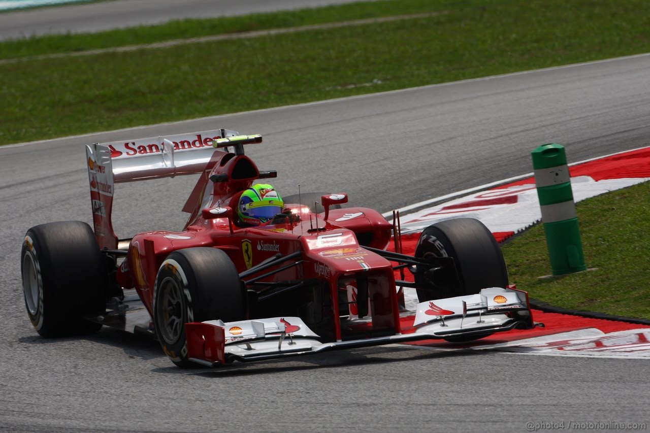 GP MALESIA, 23.03.2012- Prove Libere 2, Felipe Massa (BRA) Ferrari F2012 
