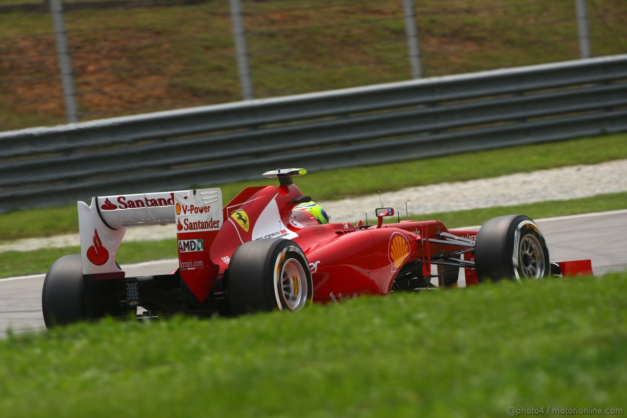 GP MALESIA, 23.03.2012- Prove Libere 2, Felipe Massa (BRA) Ferrari F2012 