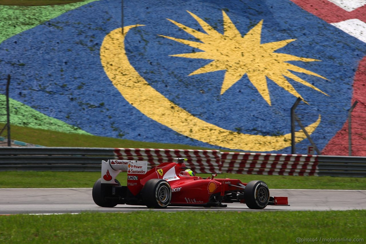 GP MALESIA, 23.03.2012- Prove Libere 2, Felipe Massa (BRA) Ferrari F2012 