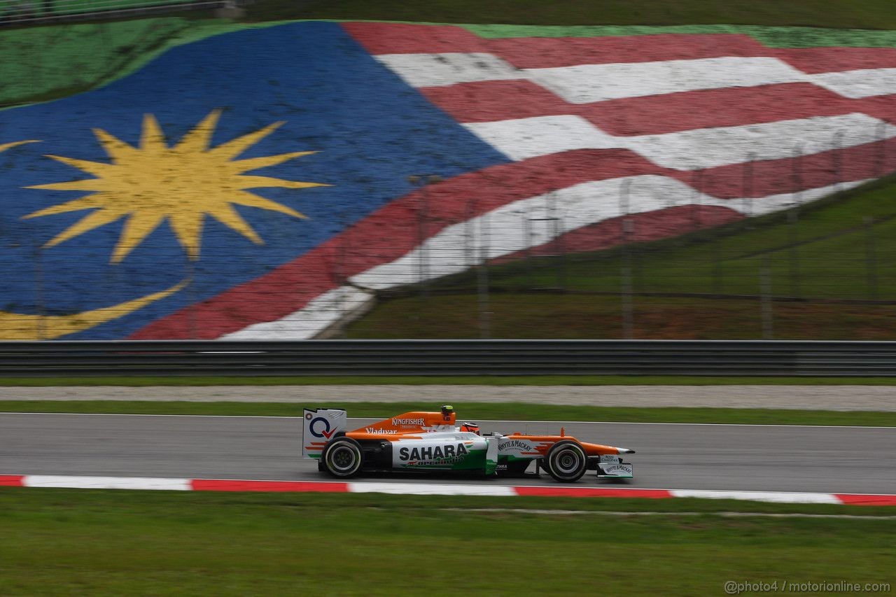 GP MALESIA, 23.03.2012- Prove Libere 2, Nico Hulkenberg (GER) Sahara Force India F1 Team VJM05 