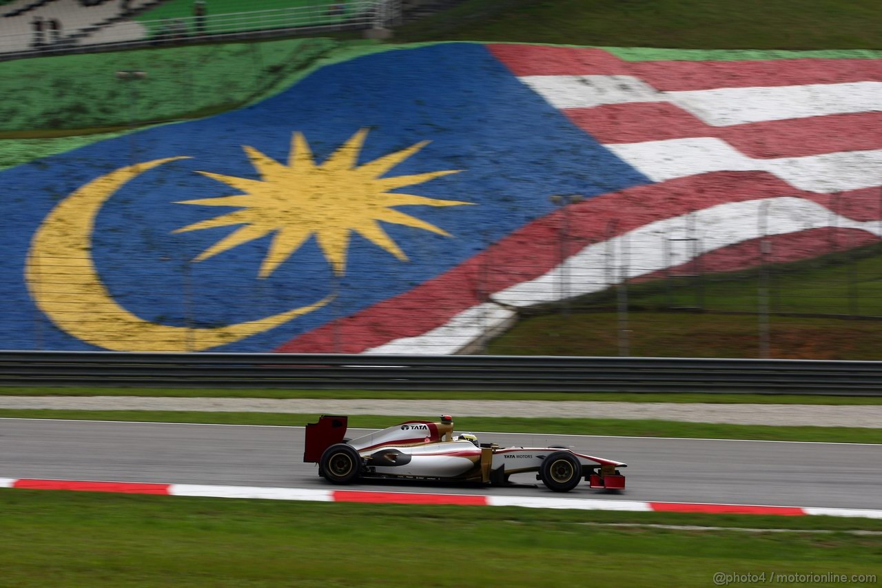 GP MALESIA, 23.03.2012- Prove Libere 2, Pedro de la Rosa (ESP) HRT Formula 1 Team F112 