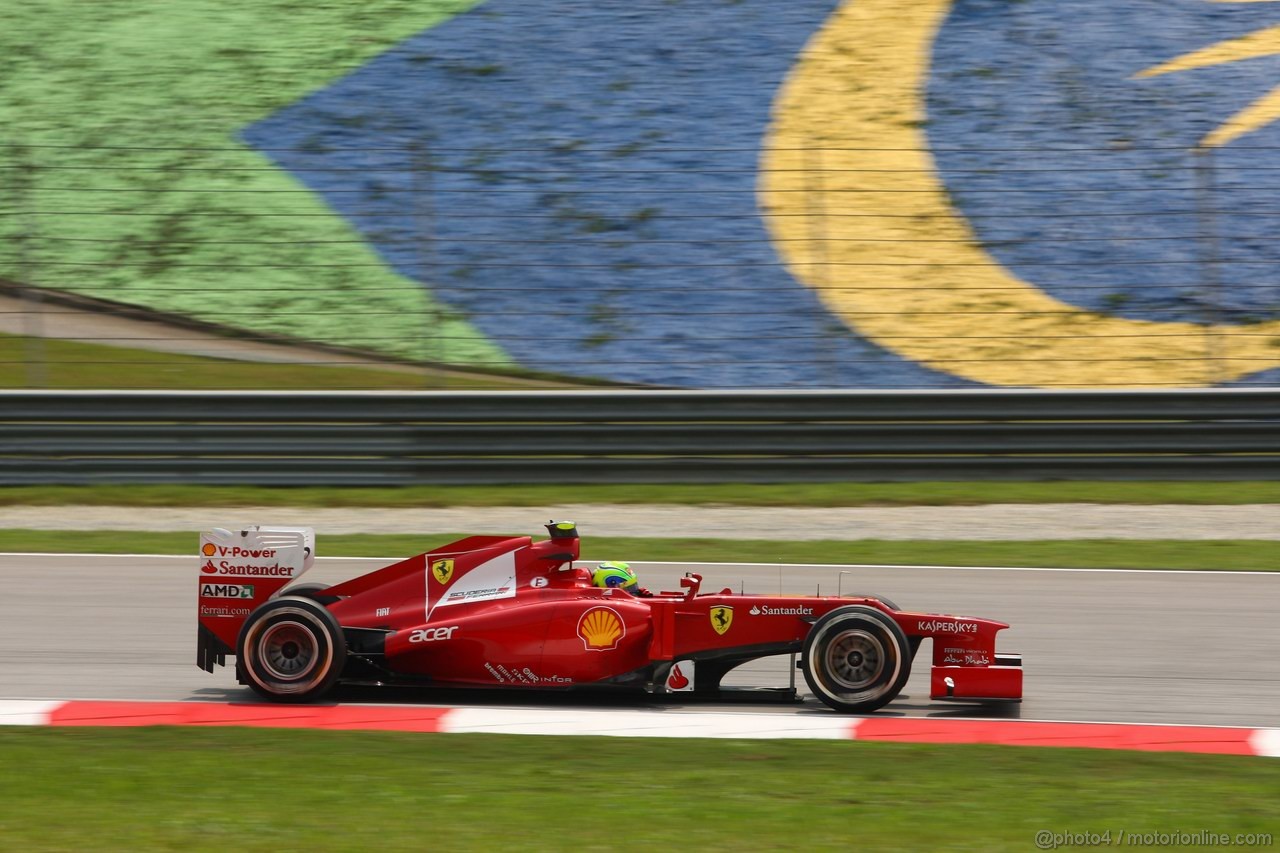 GP MALESIA, 23.03.2012- Prove Libere 2, Felipe Massa (BRA) Ferrari F2012 