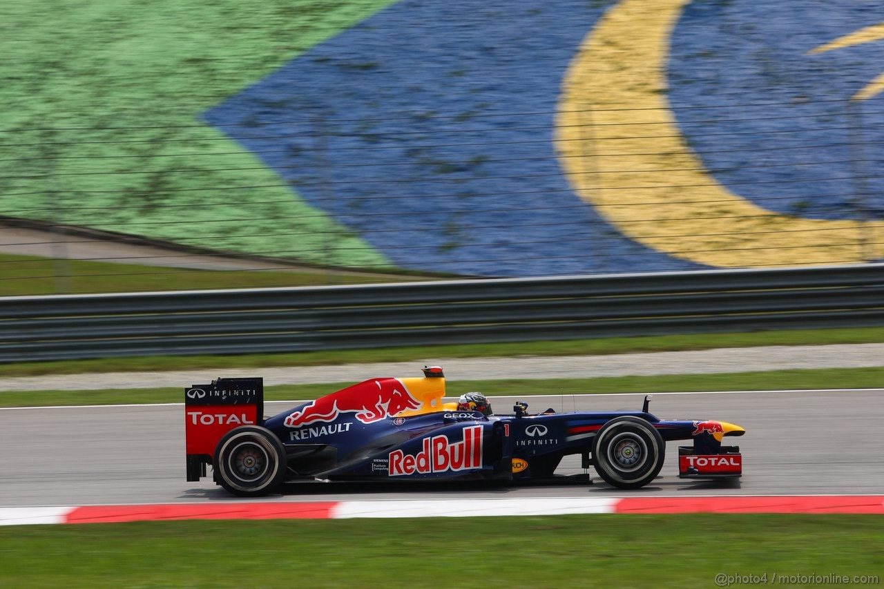GP MALESIA, 23.03.2012- Prove Libere 2, Sebastian Vettel (GER) Red Bull Racing RB8 