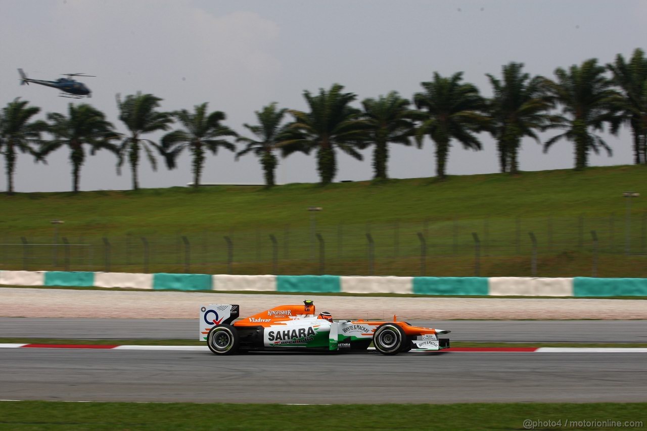GP MALESIA, 23.03.2012- Prove Libere 2, Nico Hulkenberg (GER) Sahara Force India F1 Team VJM05 