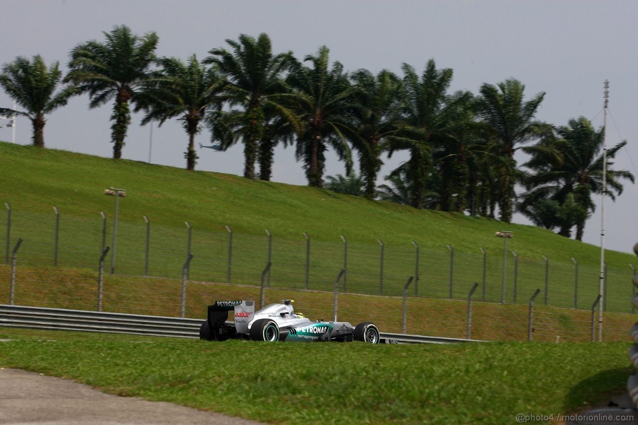 GP MALESIA, 23.03.2012- Prove Libere 2, Nico Rosberg (GER) Mercedes AMG F1 W03 