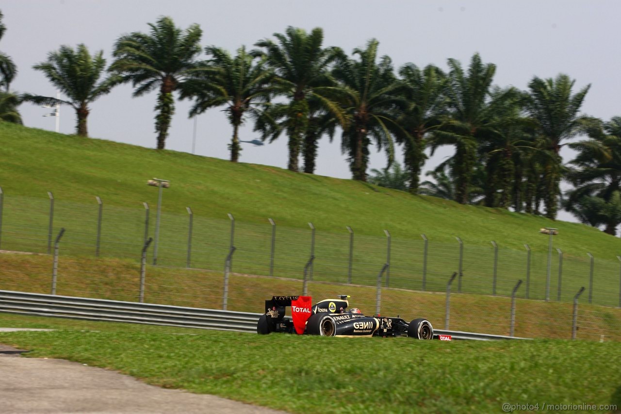 GP MALESIA, 23.03.2012- Prove Libere 2, Romain Grosjean (FRA) Lotus F1 Team E20 