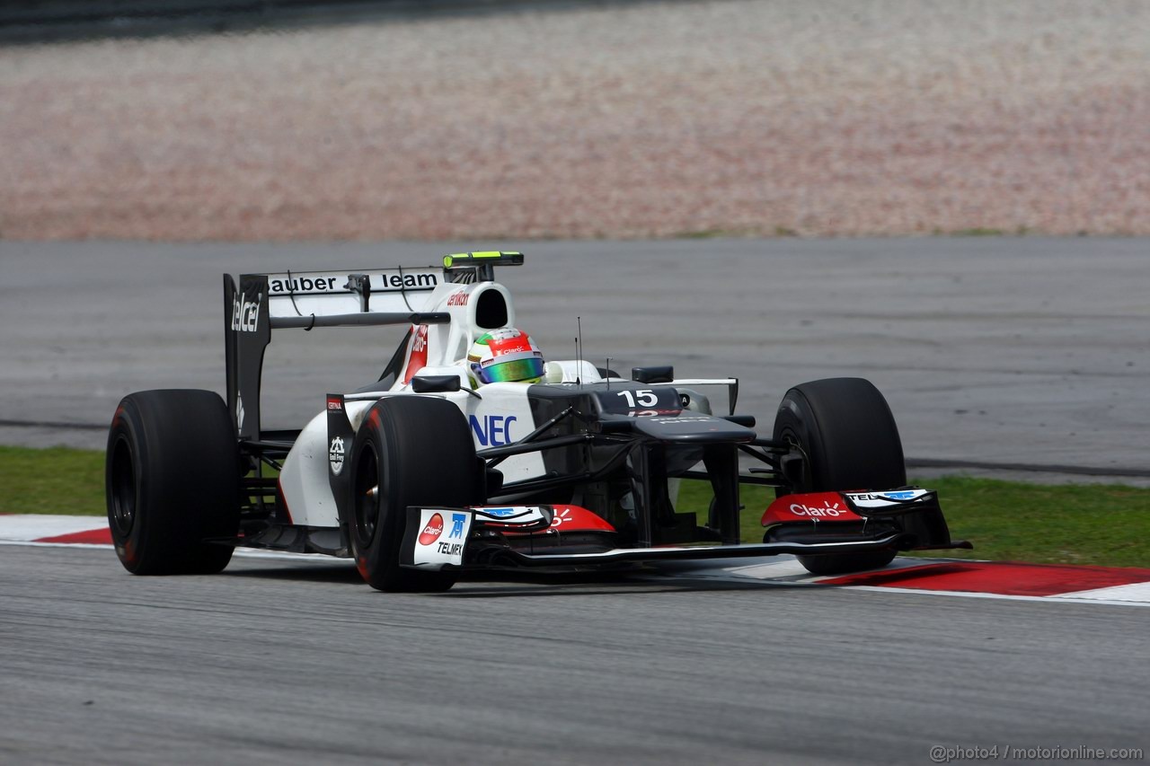 GP MALESIA, 23.03.2012- Prove Libere 2, Sergio Pérez (MEX) Sauber F1 Team C31 