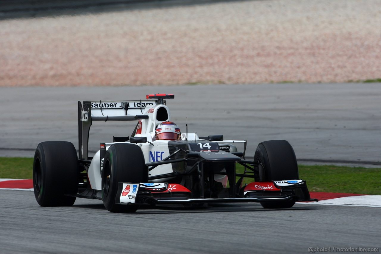 GP MALESIA, 23.03.2012- Prove Libere 2, Kamui Kobayashi (JAP) Sauber F1 Team C31 