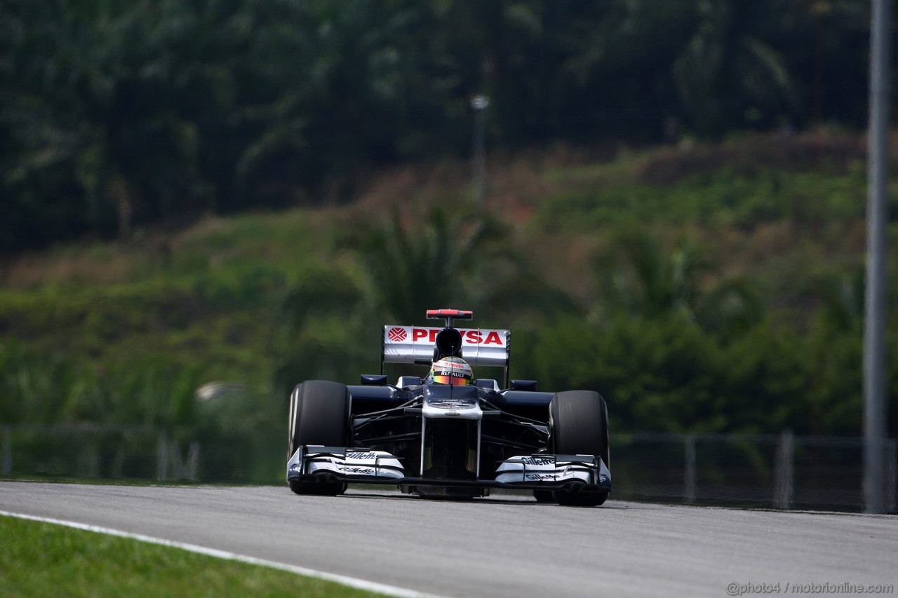GP MALESIA, 23.03.2012- Prove Libere 2, Pastor Maldonado (VEN) Williams F1 Team FW34 