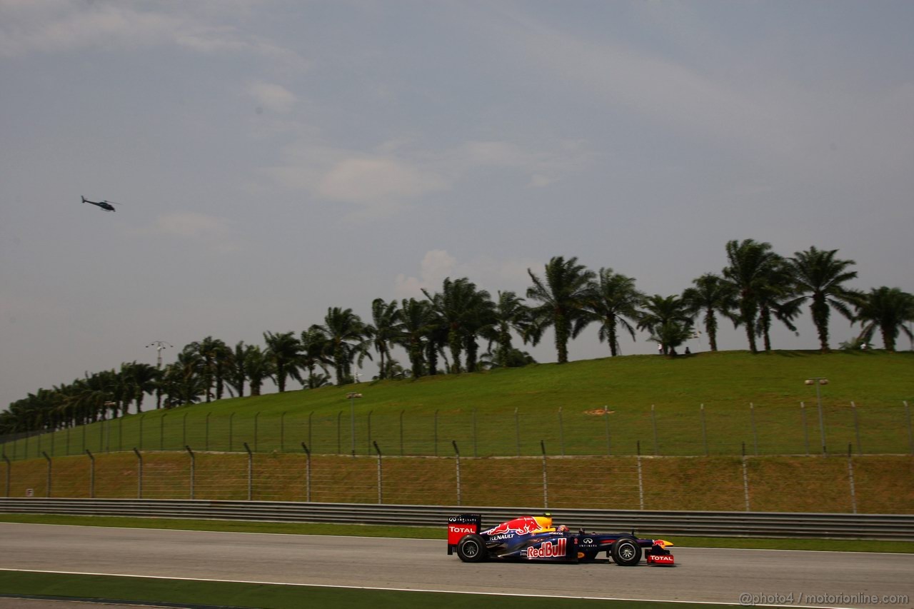 GP MALESIA, 23.03.2012- Prove Libere 2, Mark Webber (AUS) Red Bull Racing RB8 