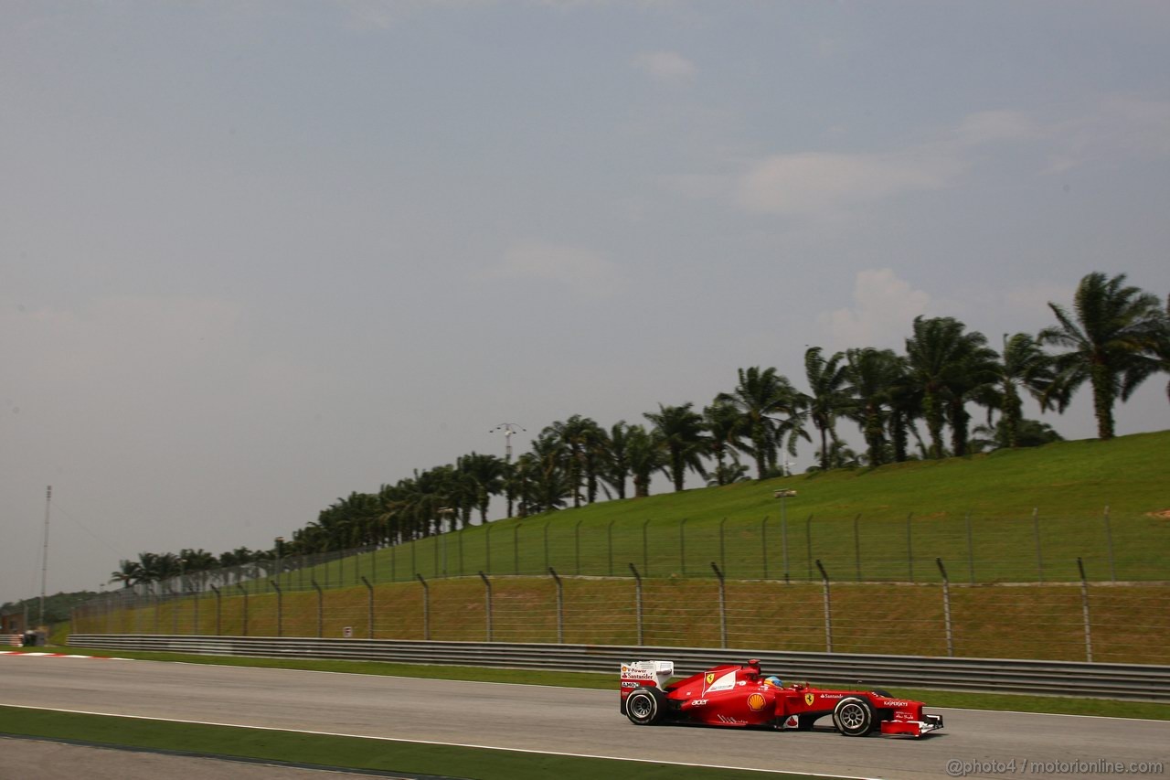 GP MALESIA, 23.03.2012- Prove Libere 2, Fernando Alonso (ESP) Ferrari F2012 