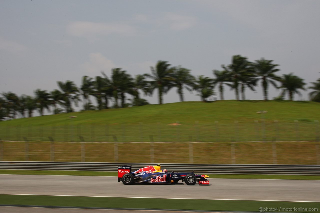 GP MALESIA, 23.03.2012- Prove Libere 2, Mark Webber (AUS) Red Bull Racing RB8 