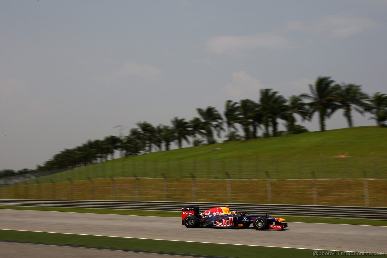 GP MALESIA, 23.03.2012- Prove Libere 2, Sebastian Vettel (GER) Red Bull Racing RB8 