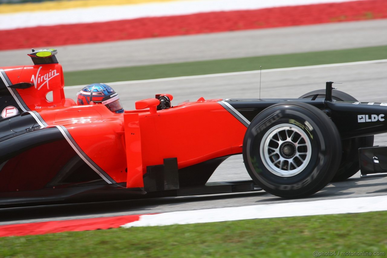 GP MALESIA, 23.03.2012- Prove Libere 2, Charles Pic (FRA) Marussia F1 Team MR01 