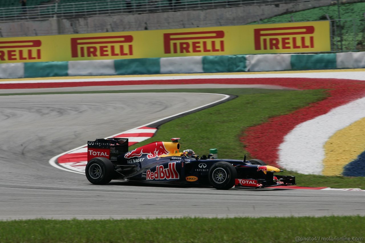 GP MALESIA, 23.03.2012- Prove Libere 2, Sebastian Vettel (GER) Red Bull Racing RB8 