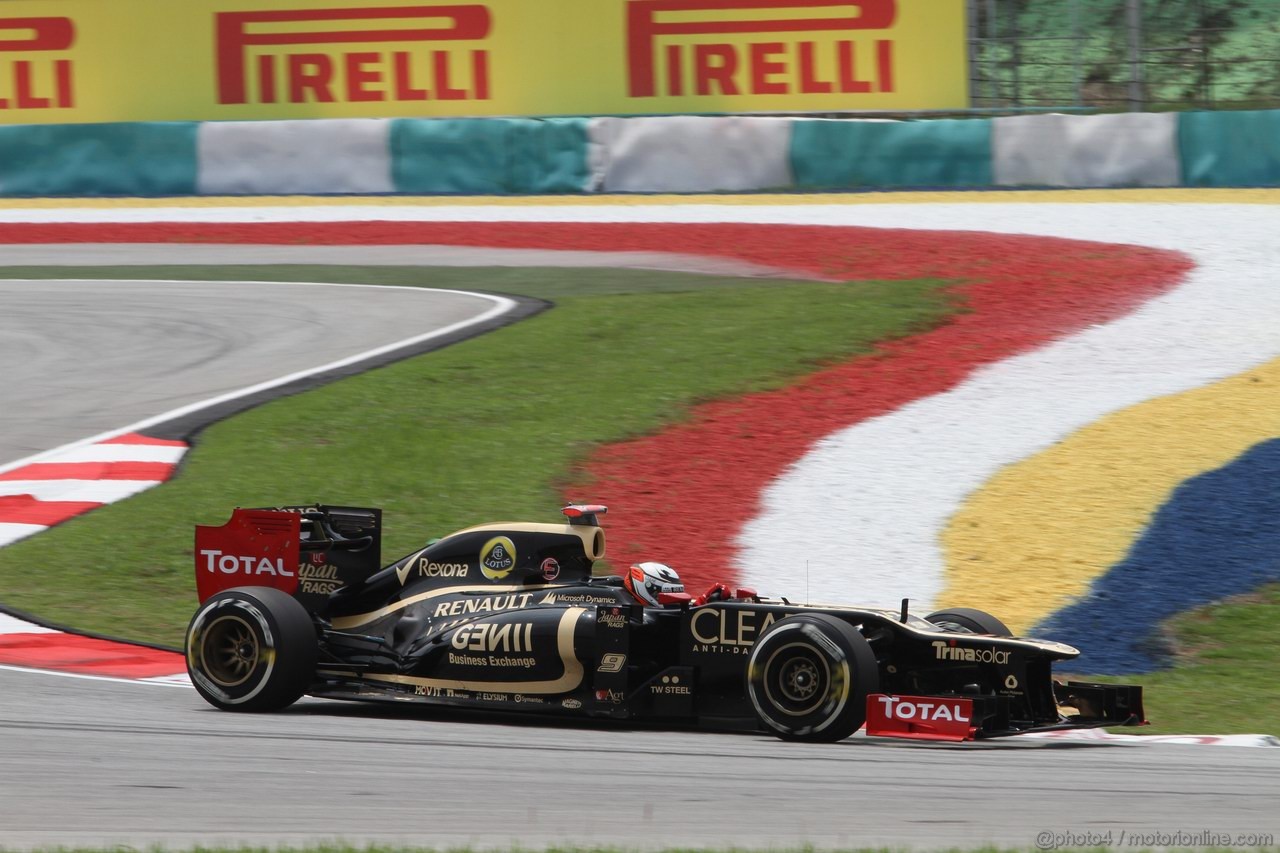 GP MALESIA, 23.03.2012- Prove Libere 2, Kimi Raikkonen (FIN) Lotus F1 Team E20 