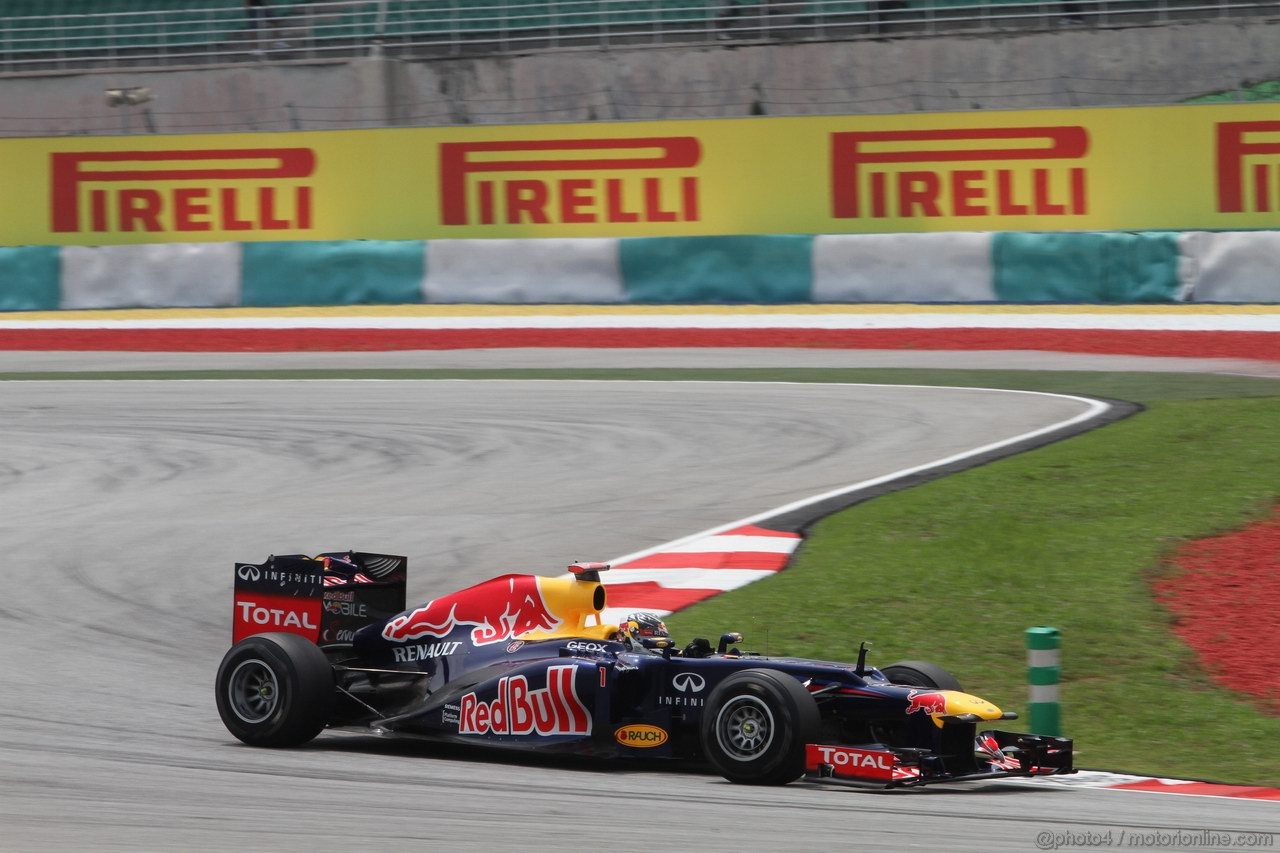 GP MALESIA, 23.03.2012- Prove Libere 2, Sebastian Vettel (GER) Red Bull Racing RB8 