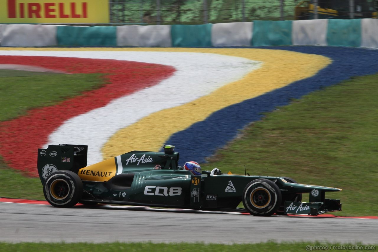 GP MALESIA, 23.03.2012- Prove Libere 2, Vitaly Petrov (RUS) Caterham F1 Team CT01 