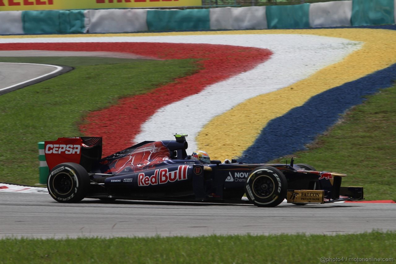 GP MALESIA, 23.03.2012- Prove Libere 2, Jean-Eric Vergne (FRA) Scuderia Toro Rosso STR7 