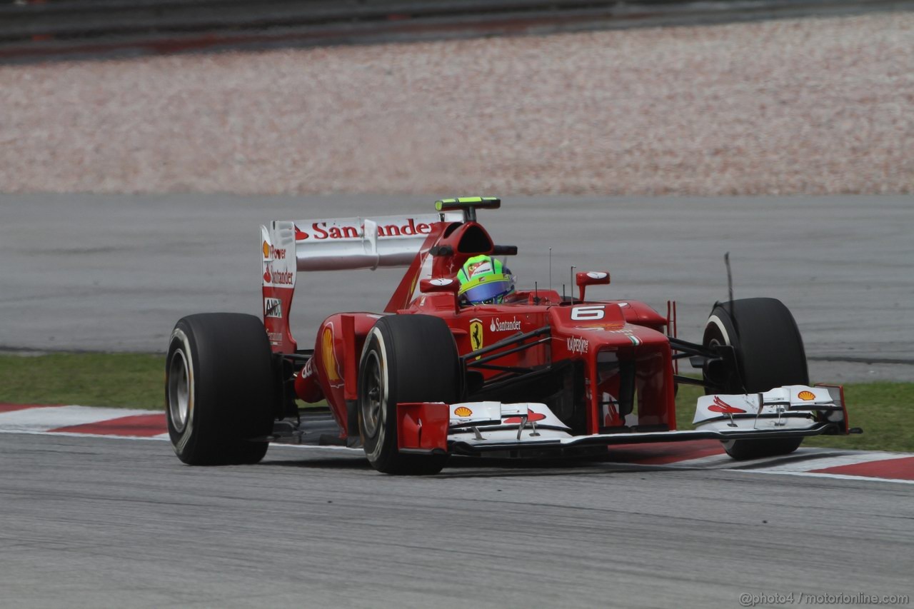 GP MALESIA, 23.03.2012- Prove Libere 2, Felipe Massa (BRA) Ferrari F2012 