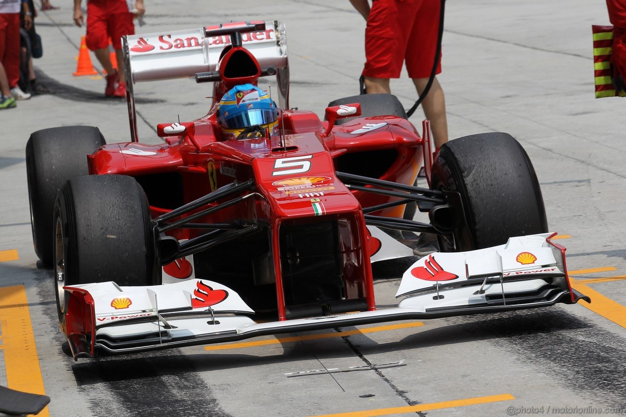 GP MALESIA, 23.03.2012- Prove Libere 2, Fernando Alonso (ESP) Ferrari F2012 