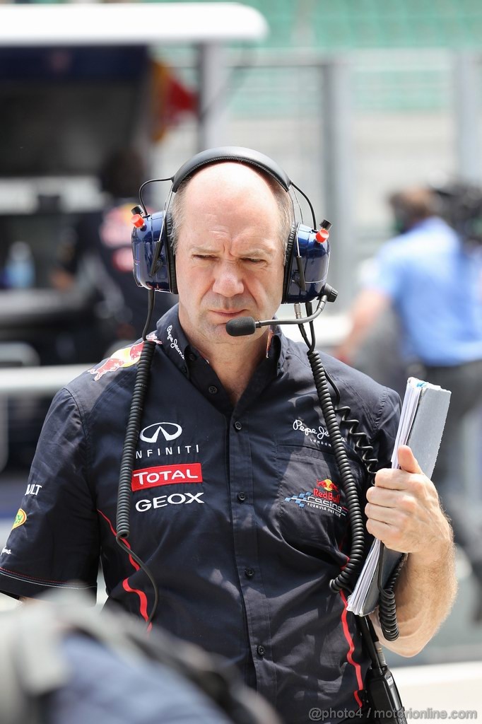 GP MALESIA, 23.03.2012- Prove Libere 2, Adrian Newey (GBR), Red Bull Racing , Technical Operations Director 