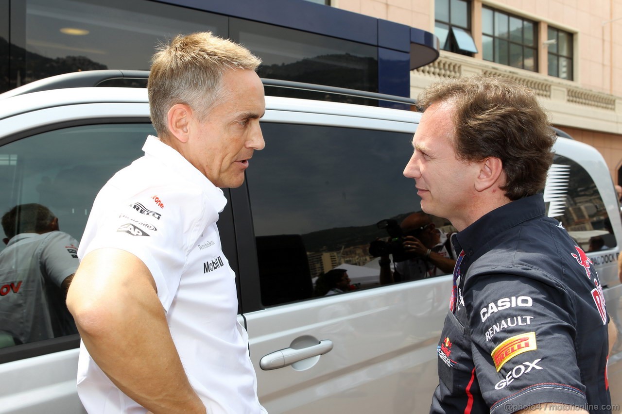 GP MONACO, 27.05.2012- Martin Whitmarsh (GBR), Chief Executive Officer Mclaren e Christian Horner (GBR), Red Bull Racing, Sporting Director 
