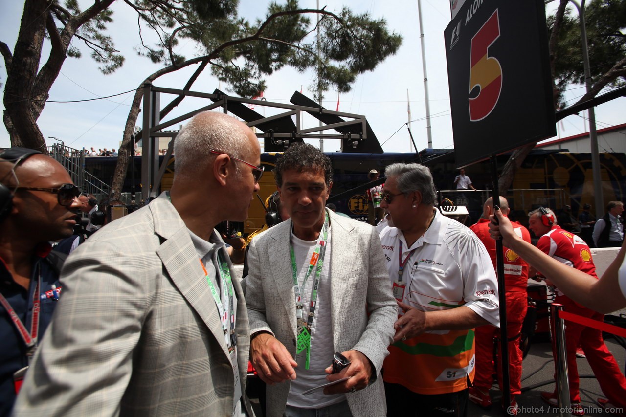 GP MONACO, 27.05.2012- Gara, Antonio Banderas, actor