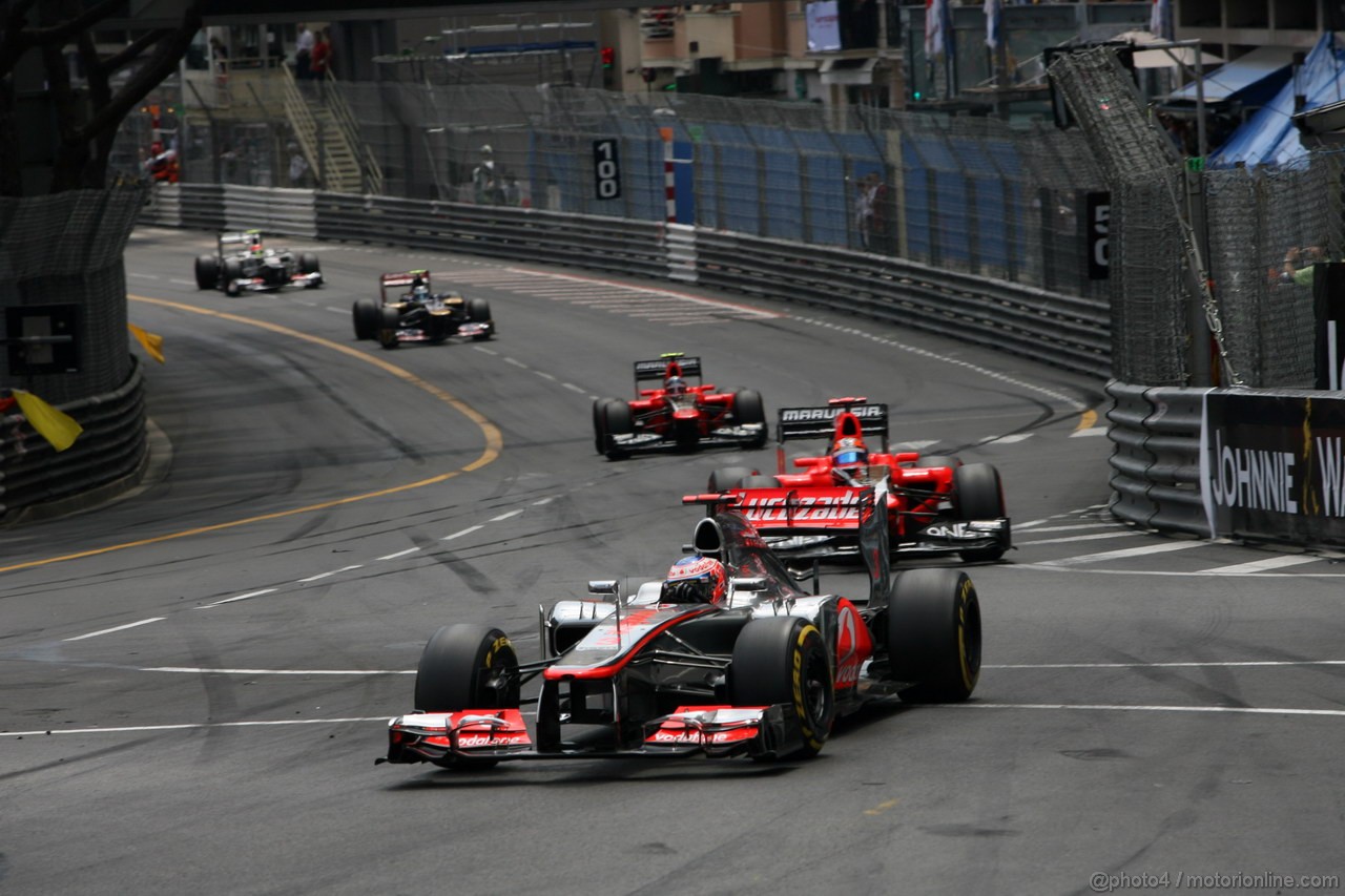 GP MONACO, 27.05.2012- Gara, Jenson Button (GBR) McLaren Mercedes MP4-27 