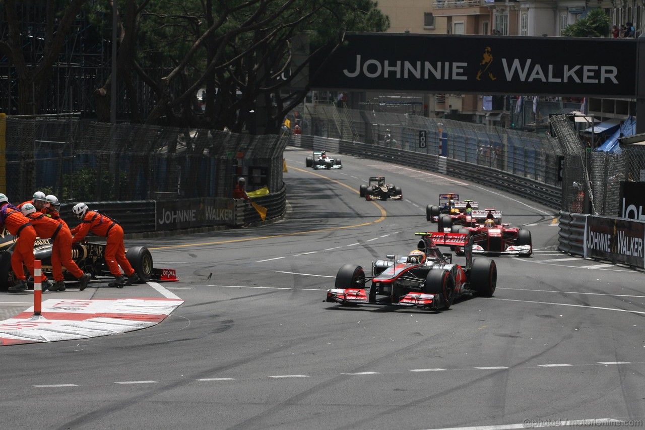 GP MONACO, 27.05.2012- Gara, Lewis Hamilton (GBR) McLaren Mercedes MP4-27 