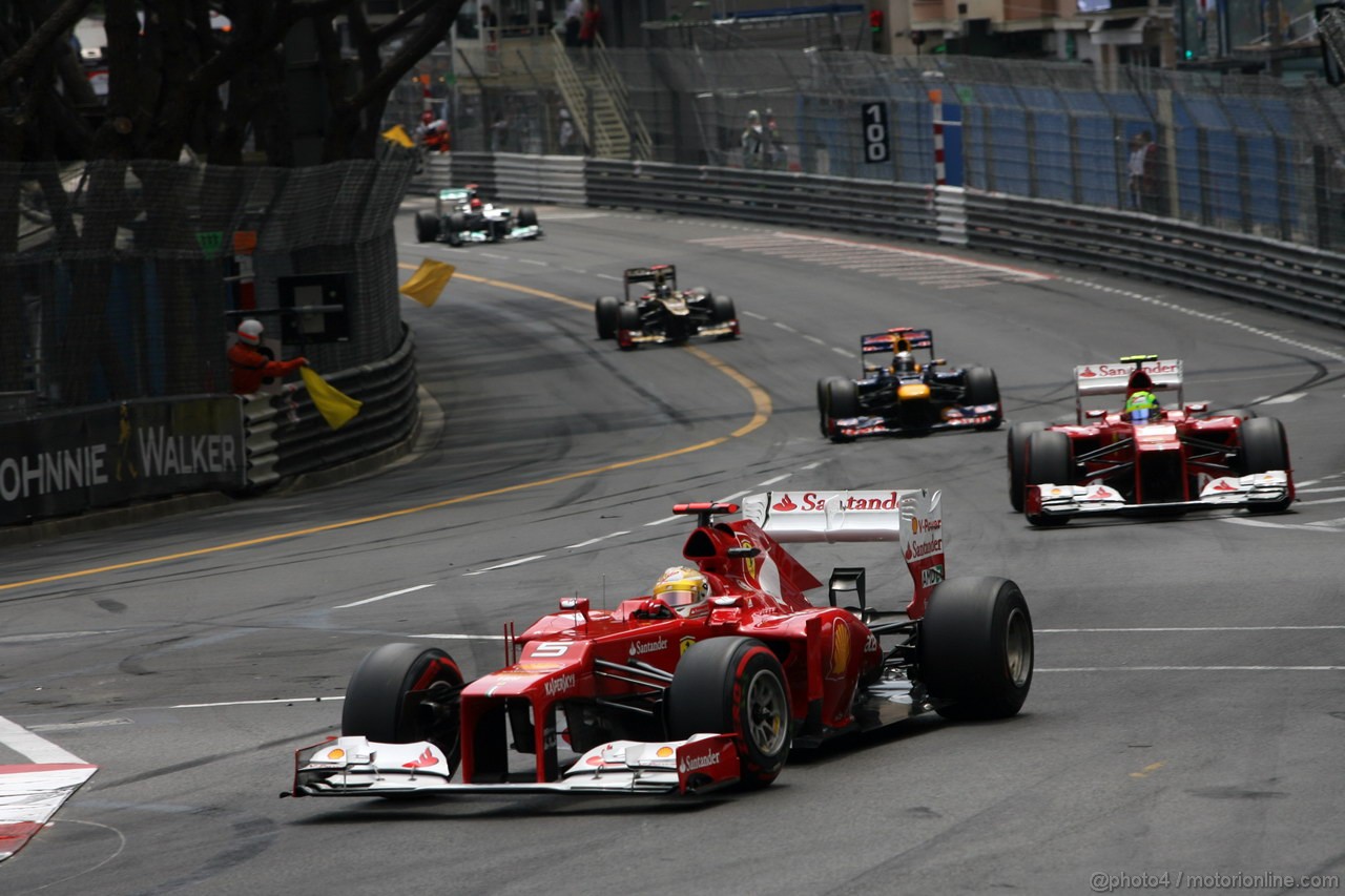 GP MONACO, 27.05.2012- Gara, Fernando Alonso (ESP) Ferrari F2012 