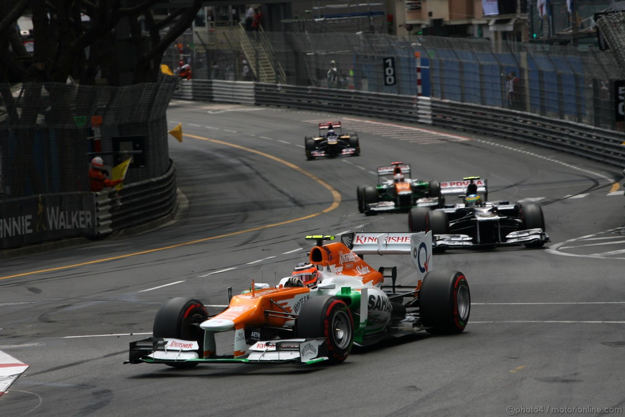 GP MONACO, 27.05.2012- Gara, Nico Hulkenberg (GER) Sahara Force India F1 Team VJM05 