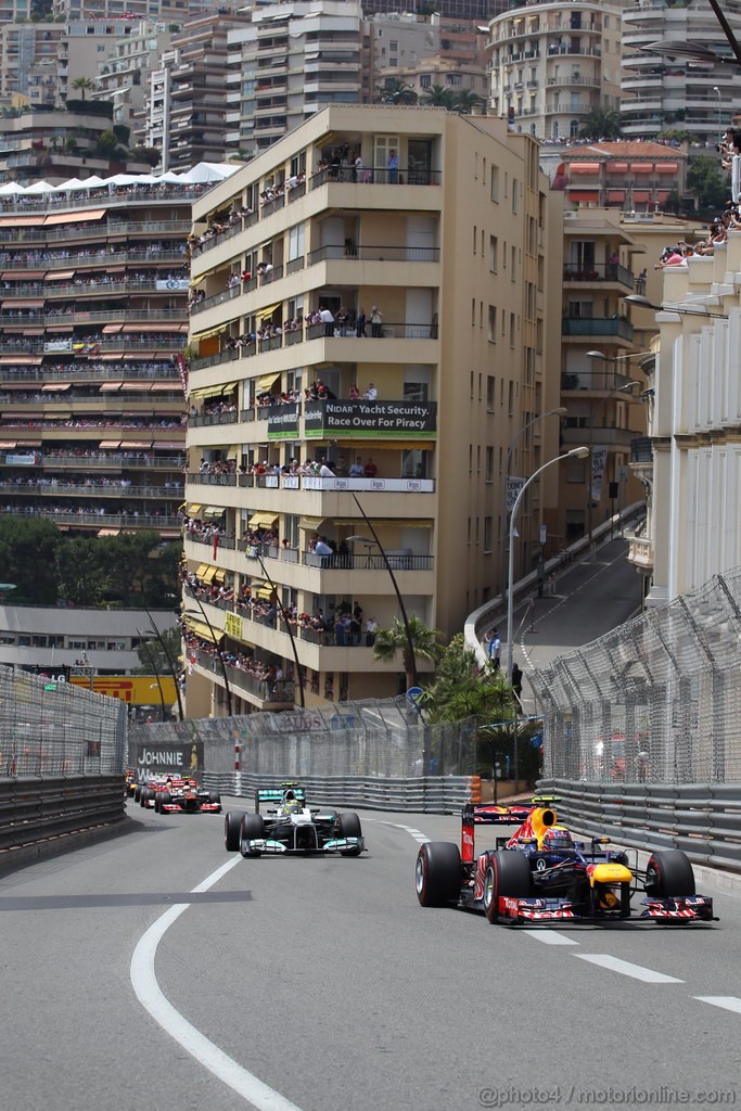 GP MONACO, 27.05.2012- Gara, Mark Webber (AUS) Red Bull Racing RB8 