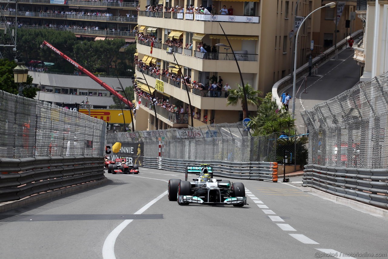 GP MONACO, 27.05.2012- Gara, Nico Rosberg (GER) Mercedes AMG F1 W03 
