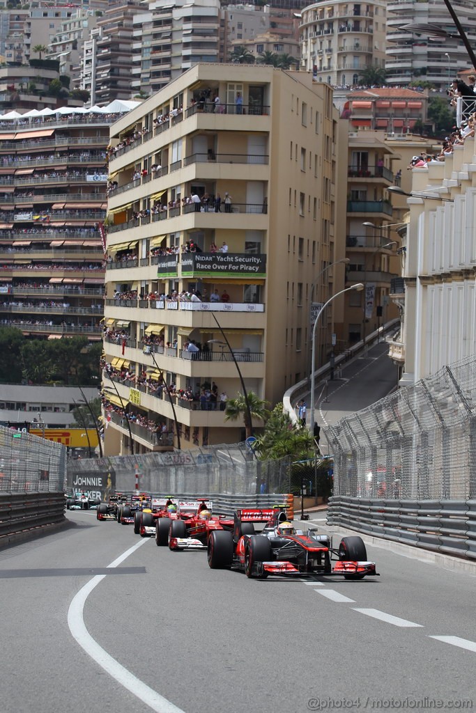 GP MONACO, 27.05.2012- Gara, Lewis Hamilton (GBR) McLaren Mercedes MP4-27 