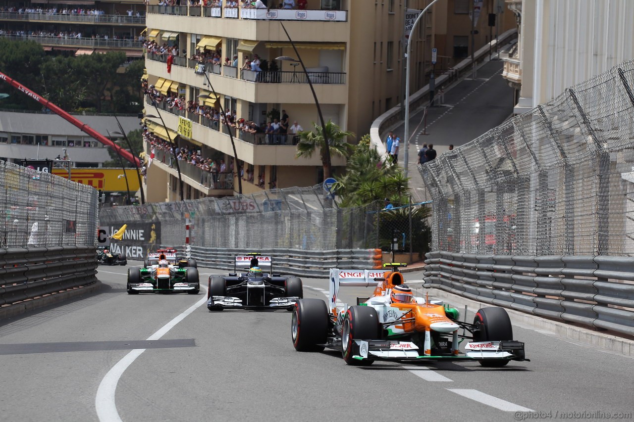 GP MONACO, 27.05.2012- Gara, Nico Hulkenberg (GER) Sahara Force India F1 Team VJM05 