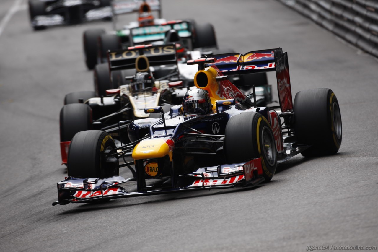 GP MONACO, 27.05.2012- Gara, Sebastian Vettel (GER) Red Bull Racing RB8