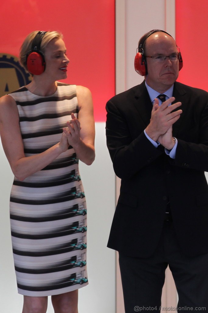 GP MONACO, 27.05.2012- Gara, S.A.S. Prince Albert II e sua moglie Princess Charlene