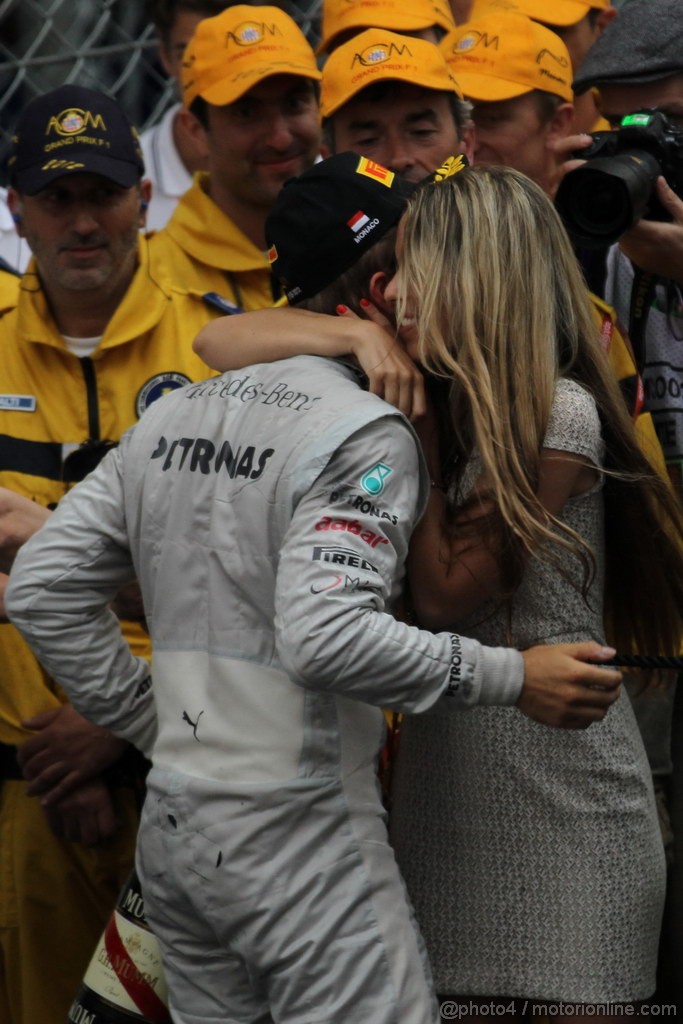 GP MONACO, 27.05.2012- Gara, secondo Nico Rosberg (GER) Mercedes AMG F1 W03 e Domenica