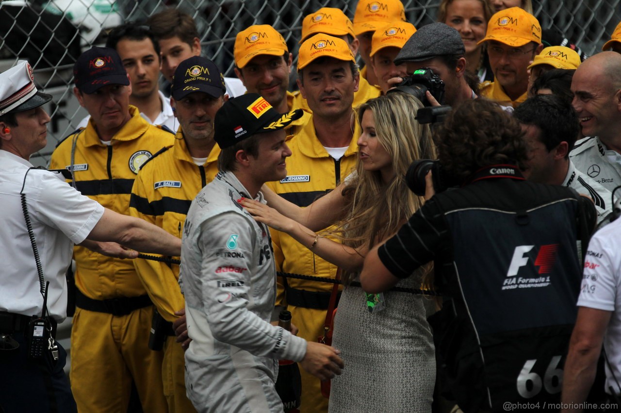 GP MONACO, 27.05.2012- Gara, secondo Nico Rosberg (GER) Mercedes AMG F1 W03 e Domenica