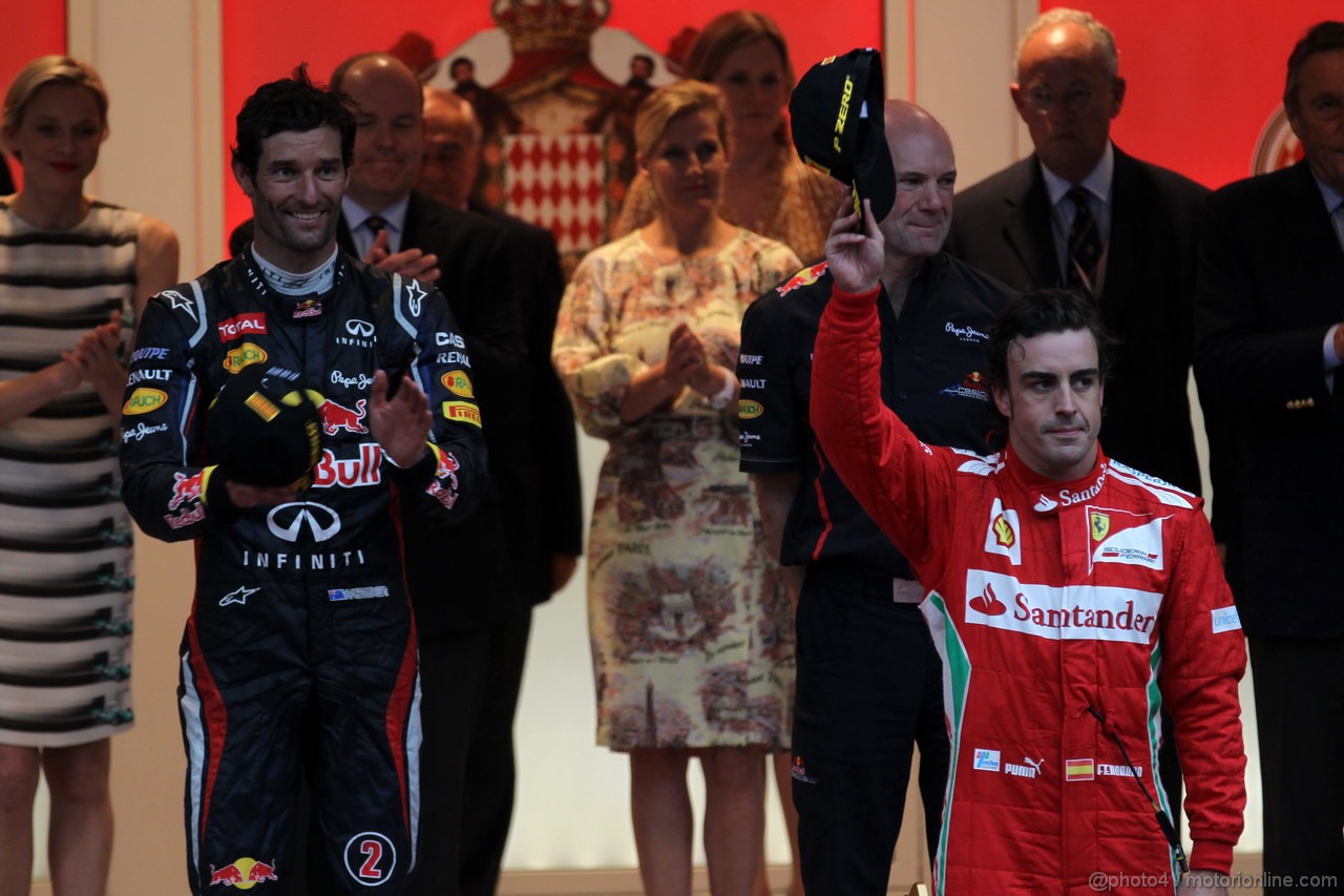 GP MONACO, 27.05.2012- Gara, terzo Fernando Alonso (ESP) Ferrari F2012 